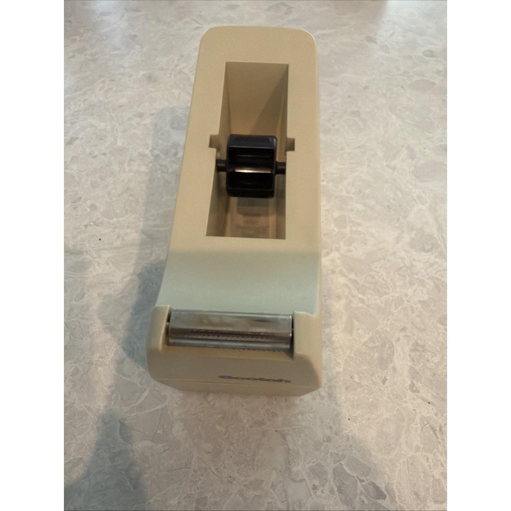 Scotch Vintage Weighted Desk 1" Tape Dispenser C-38 Beige 3M USA Made